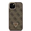 Guess PU 4G Strass Triangle Logo Stand Camera Frame MagSafe tok, iPhone 16 Pro - barna