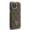 Guess PU 4G Strass Triangle Logo Stand Camera Frame MagSafe tok, iPhone 16 Pro - barna