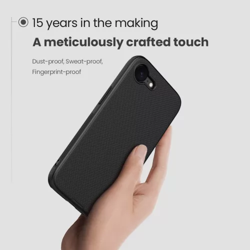 Nillkin Super Frosted PRO tok Apple iPhone 17e/16e készülékhez – Fekete