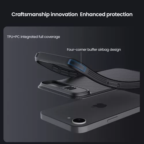 Nillkin CamShield PRO tok Apple iPhone 17e/16e készülékhez – Fekete