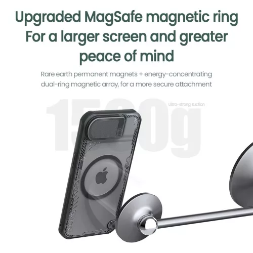 Nillkin Iceblade Prop Magnetic tok Apple iPhone 17e/16e készülékhez – Fekete