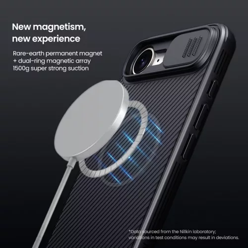 Nillkin CamShield PRO Magnetic tok Apple iPhone 17e/16e készülékhez – Fekete