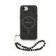 Guess PU Leather 4G Colored Ring Strap MagSafe tok Apple iPhone 16e/17e készülékhez – Fekete