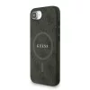 Guess PU Leather 4G Colored Ring Strap MagSafe tok Apple iPhone 16e/17e készülékhez – Fekete