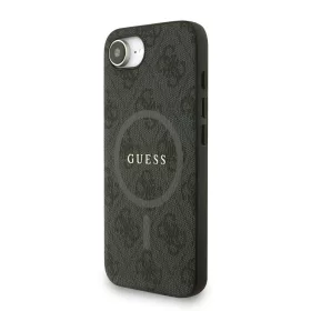   Guess PU Leather 4G Colored Ring Strap MagSafe tok Apple iPhone 16e/17e készülékhez – Fekete