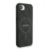 Guess PU Leather 4G Colored Ring Strap MagSafe tok Apple iPhone 16e/17e készülékhez – Fekete