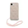 Guess PU Leather 4G Colored Ring Strap MagSafe tok Apple iPhone 16e/17e készülékhez – Rózsaszín
