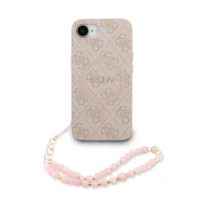   Guess PU Leather 4G Colored Ring Strap MagSafe tok Apple iPhone 16e/17e készülékhez – Rózsaszín