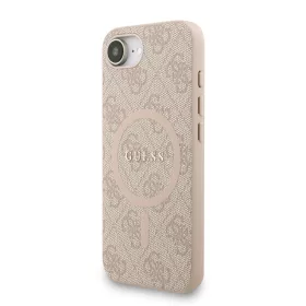   Guess PU Leather 4G Colored Ring Strap MagSafe tok Apple iPhone 16e/17e készülékhez – Rózsaszín