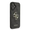 Guess PU 4G Metal Logo Strap tok, iPhone 16 - fekete