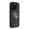 Guess PU 4G Metal Logo Strap tok, iPhone 16 Pro Max - fekete