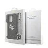Guess PU 4G Metal Logo Strap tok, iPhone 16 Pro Max - fekete