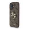 Guess PU 4G Metal Logo Strap tok, iPhone 16 - barna