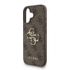 Guess PU 4G Metal Logo Strap tok, iPhone 16 - barna
