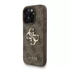 Guess PU 4G Metal Logo Strap tok, iPhone 16 Pro Max - barna
