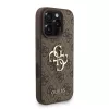 Guess PU 4G Metal Logo Strap tok, iPhone 16 Pro Max - barna