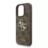 Guess PU 4G Metal Logo Strap tok, iPhone 16 Pro Max - barna