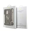 Guess PU 4G Metal Logo Strap tok, iPhone 16 Pro Max - barna