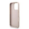 Guess PU 4G Metal Logo Strap tok, iPhone 16 Pro - rózsaszín