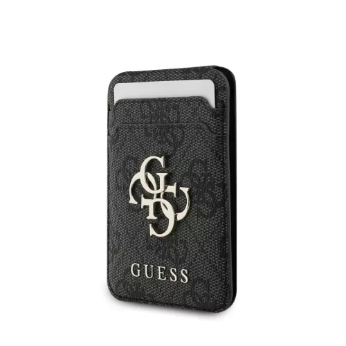 Guess 4G Metal Logo MagSafe kártyatartó állvánnyal – fekete