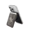 Guess 4G Metal Logo MagSafe kártyatartó állvánnyal – barna