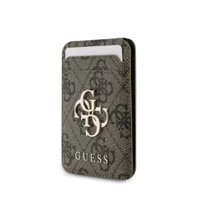  Guess 4G Metal Logo MagSafe kártyatartó állvánnyal – barna