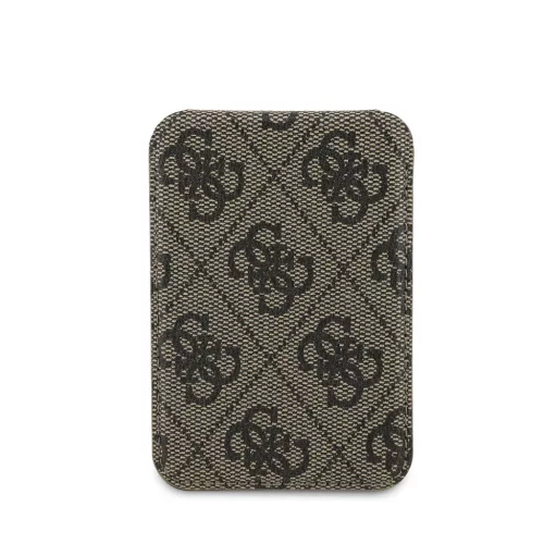 Guess 4G Metal Logo MagSafe kártyatartó állvánnyal – barna