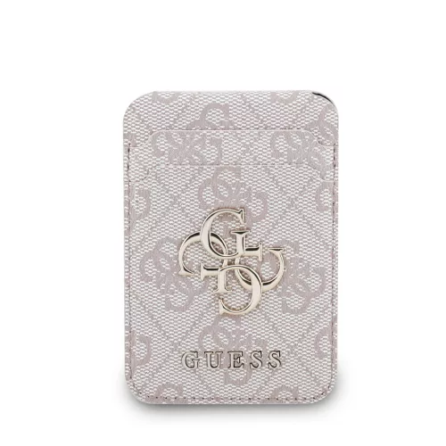 Guess 4G Metal Logo MagSafe kártyatartó állvánnyal – rózsaszín