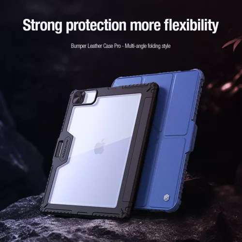 Nillkin Bumper PRO Protective Stand Multi-angle tok – Apple iPad Pro 12.9 2020/21/22/ Air 13 2024/25/26 Sapphire – kék