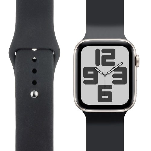OBAL:ME Apple Watch 38/40/41mm szilikon szíj, S-M -  fekete