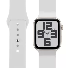 OBAL:ME Apple Watch 38/40/41mm szilikon szíj, S-M - fehér