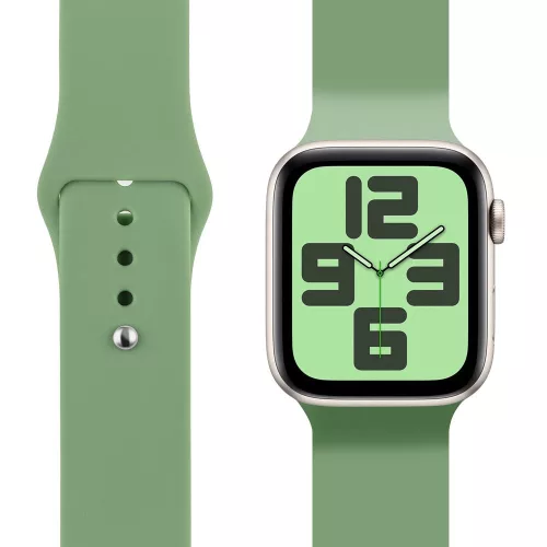 OBAL:ME Apple Watch 42-49mm szilikon szíj, M-L - zöld
