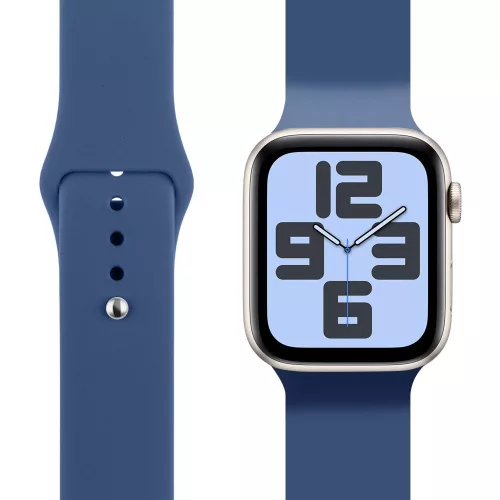 OBAL:ME Apple Watch 42-49mm szilikon szíj, M-L - kék