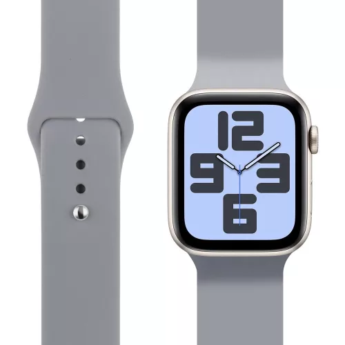 OBAL:ME Apple Watch 42-49mm szilikon szíj, M-L  - szürke