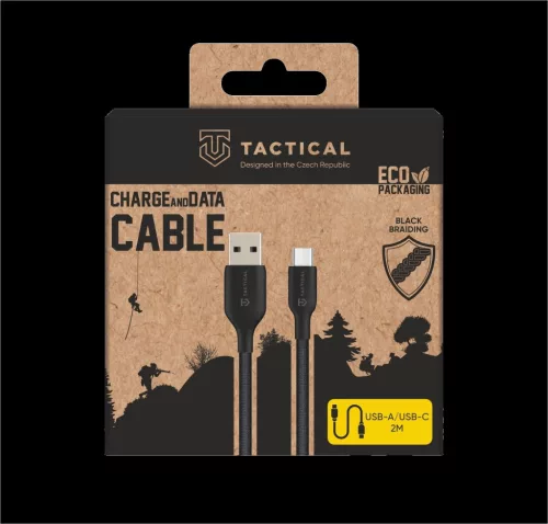 Tactical Stitch Thread Cable USB-A/USB-C 2m Black