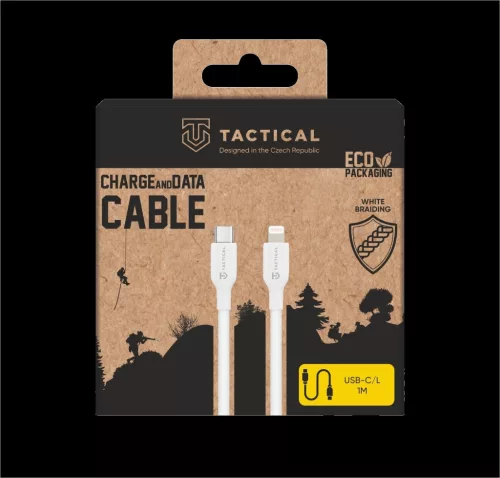 Tactical Stitch Thread Cable USB-C/Lightning 1m White