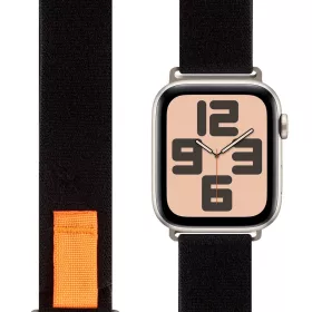   OBAL:ME Textil szíj Apple Watch 42-49 mm M-L - fekete/narancs