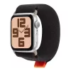 OBAL:ME Textil szíj Apple Watch 42-49 mm M-L - fekete/narancs