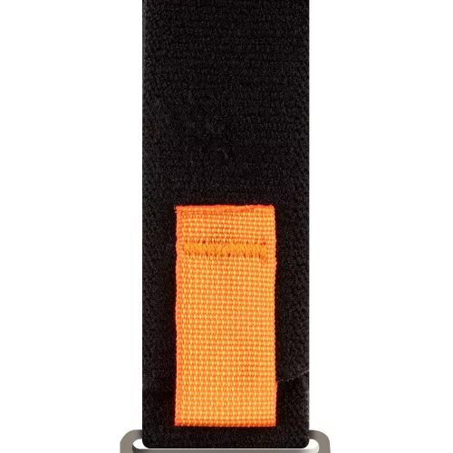 OBAL:ME Textil szíj Apple Watch 42-49 mm M-L - fekete/narancs