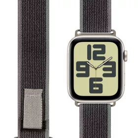   OBAL:ME Textil szíj Apple Watch 42-49 mm M-L - szürke/zöld