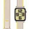  OBAL:ME Textil szíj Apple Watch 42-49 mm M-L - bézs/sárga
