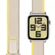  OBAL:ME Textil szíj Apple Watch 42-49 mm M-L - bézs/sárga