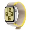  OBAL:ME Textil szíj Apple Watch 42-49 mm M-L - bézs/sárga