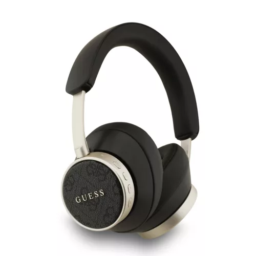 Guess PU Leather 4G Classic Logo ENC Wireless Headphone Black - fekete
