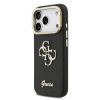 Guess PU Grained 4G Logo Stand Camera Frame tok, iPhone 17 Pro - fekete