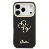 Guess PU Grained 4G Logo Stand Camera Frame tok, iPhone 17 Pro - fekete