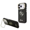 Guess PU Grained 4G Logo Stand Camera Frame tok, iPhone 17 Pro Max - fekete