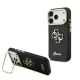 Guess PU Grained 4G Logo Stand Camera Frame tok, iPhone 17 Pro Max - fekete