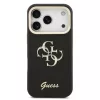 Guess PU Grained 4G Logo Stand Camera Frame tok, iPhone 17 Pro Max - fekete