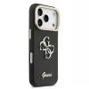 Guess PU Grained 4G Logo Stand Camera Frame tok, iPhone 17 Pro Max - fekete
